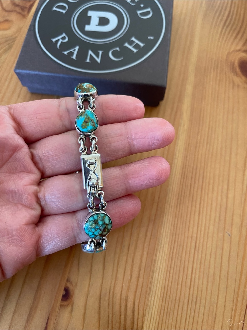 Double D Ranch Federico Jimenez Sterling Silver Turquoise Bracelet 925 - Picture 5 of 9